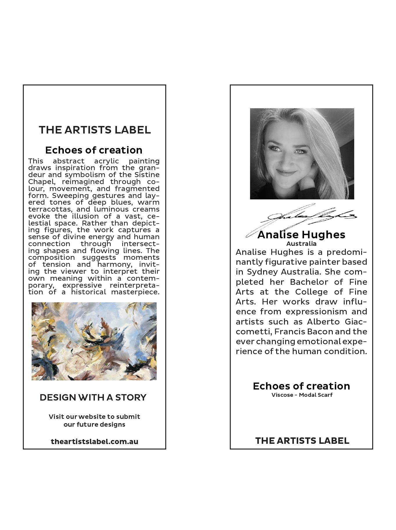 THE ARTISTS LABEL ECHOES OF CREATION WOOL SCARF