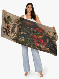 THE ARTISTS LABEL NAS IN A VASE WOOL SCARF