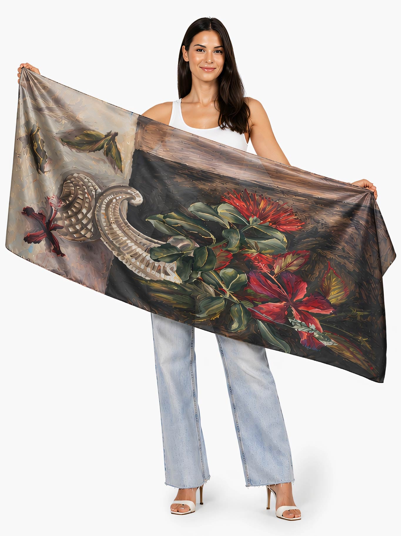 THE ARTISTS LABEL NAS IN A VASE SILK SCARF