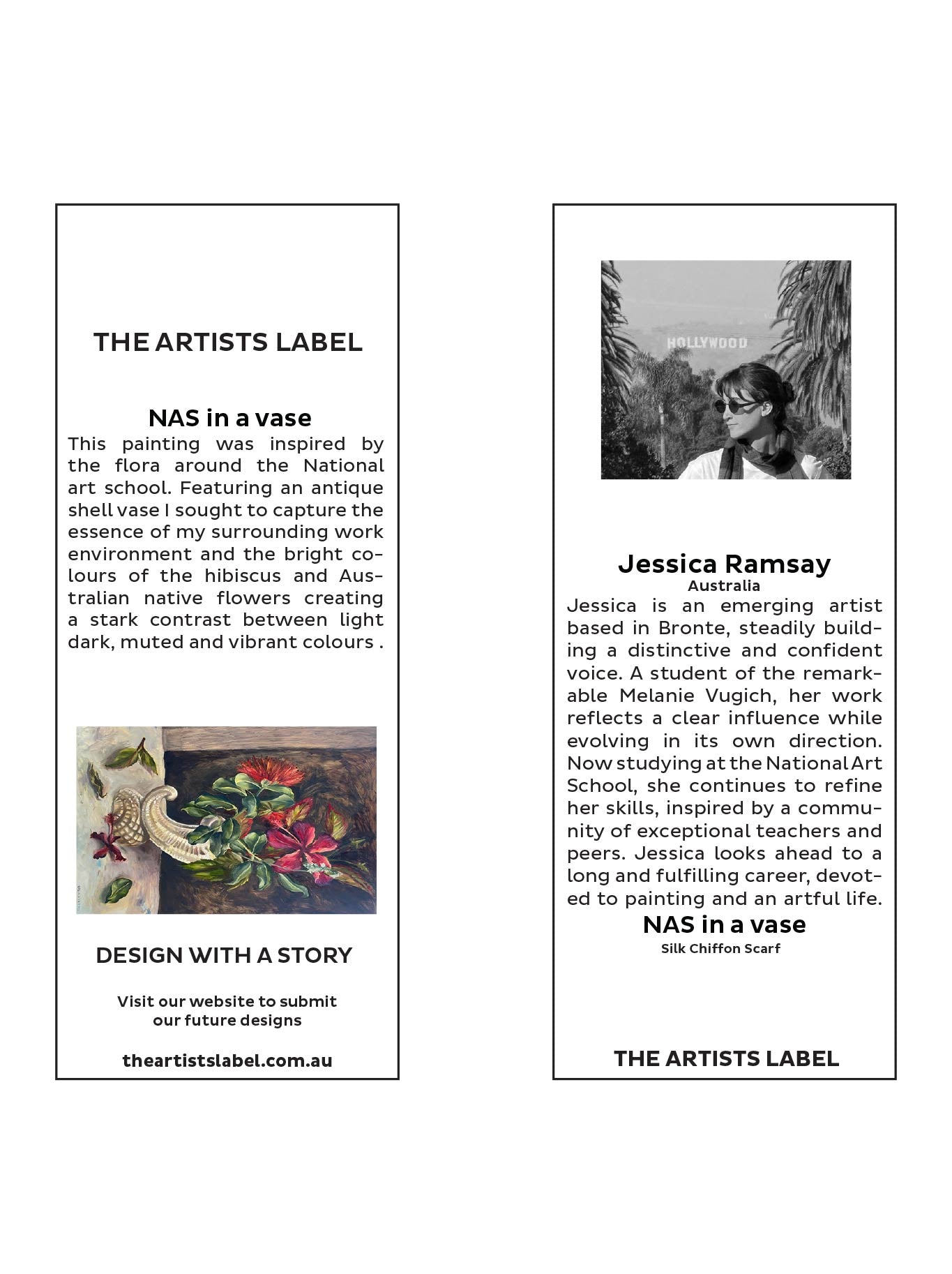 THE ARTISTS LABEL NAS IN A VASE SILK SCARF