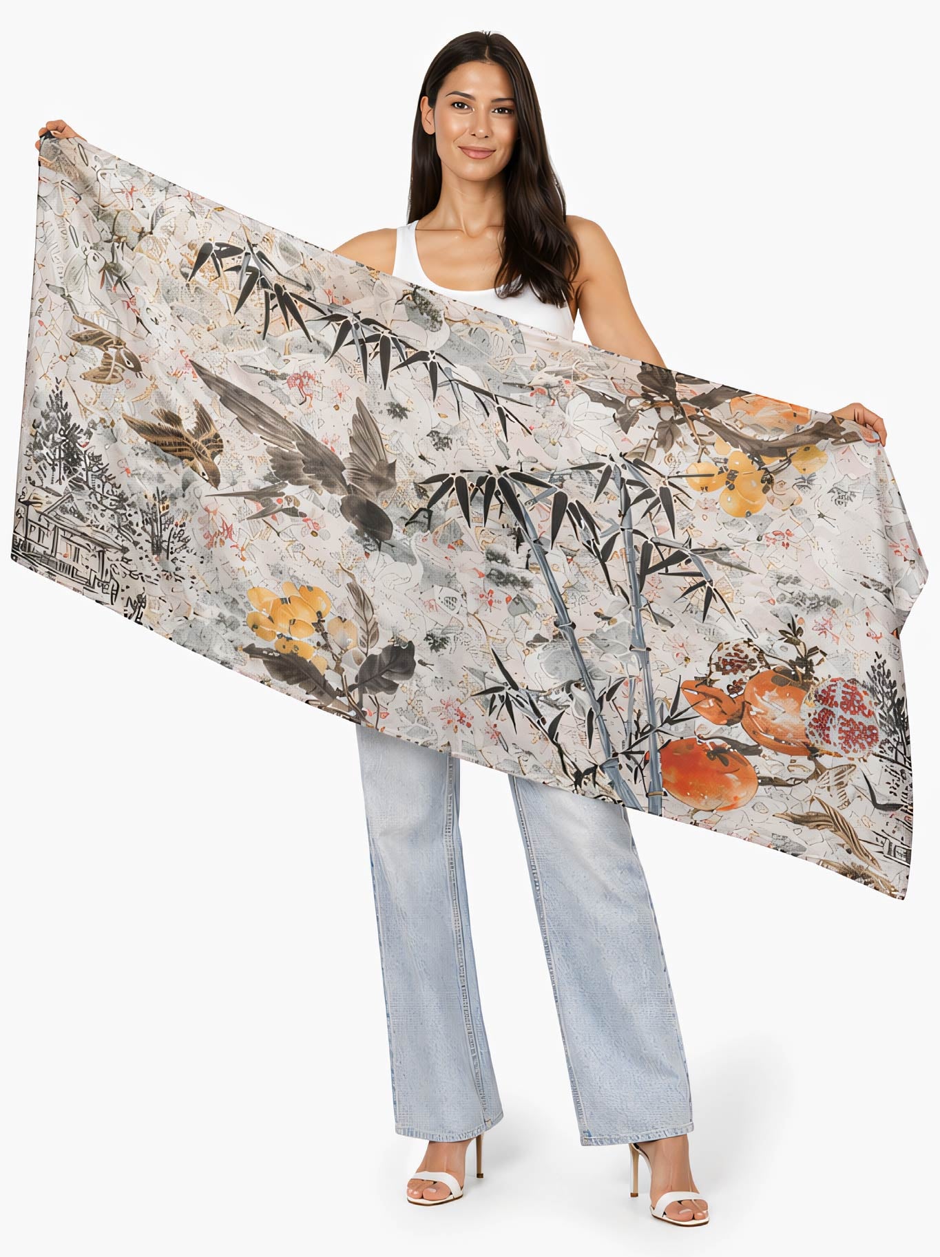 THE ARTISTS LABEL SEASONS IN JAPAN SILK SCARF