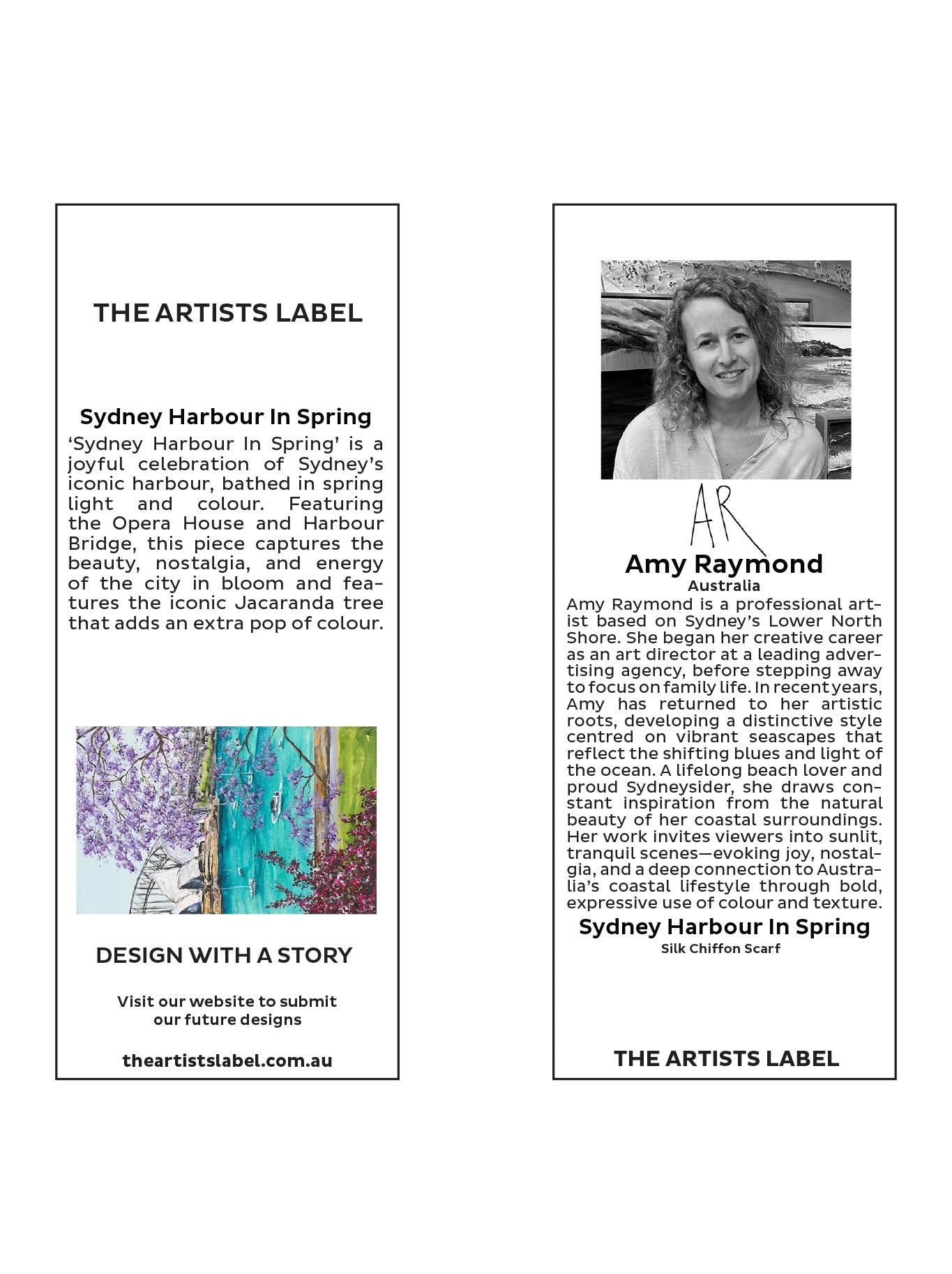 THE ARTISTS LABEL SYDNEY HARBOUR IN SPRING SILK SCARF