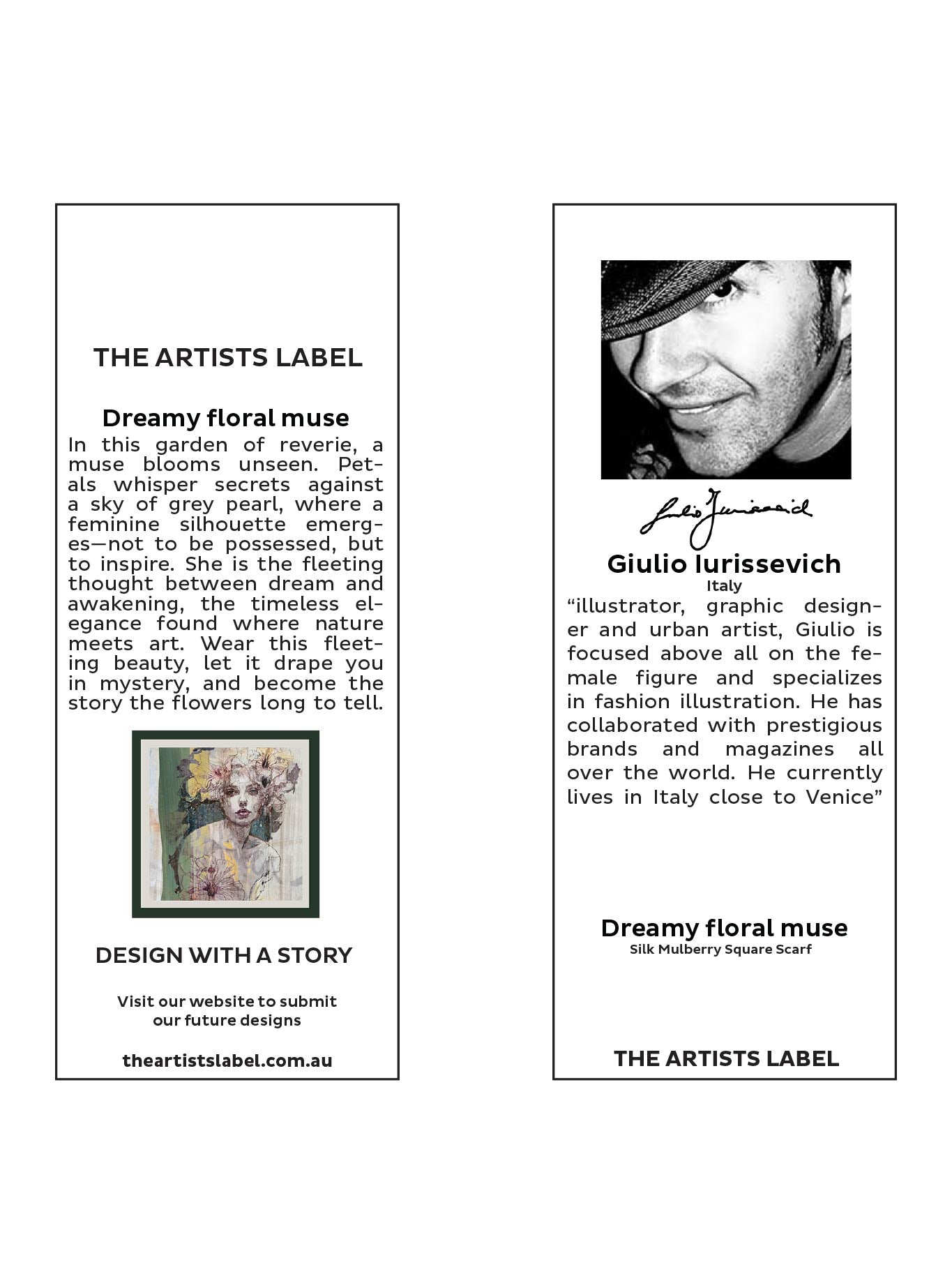 THE ARTISTS LABEL DREAMY FLORAL MUSE SILK SQUARE SCARF