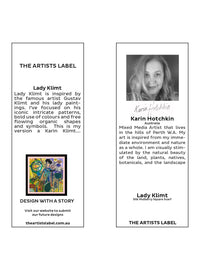THE ARTISTS LABEL LADY KLIMT SILK SILK SQUARE SCARF