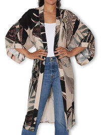 THE ARTISTS LABEL RADIO GARDEN SILK LONG KIMONO