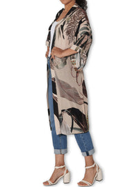 THE ARTISTS LABEL RADIO GARDEN SILK LONG KIMONO