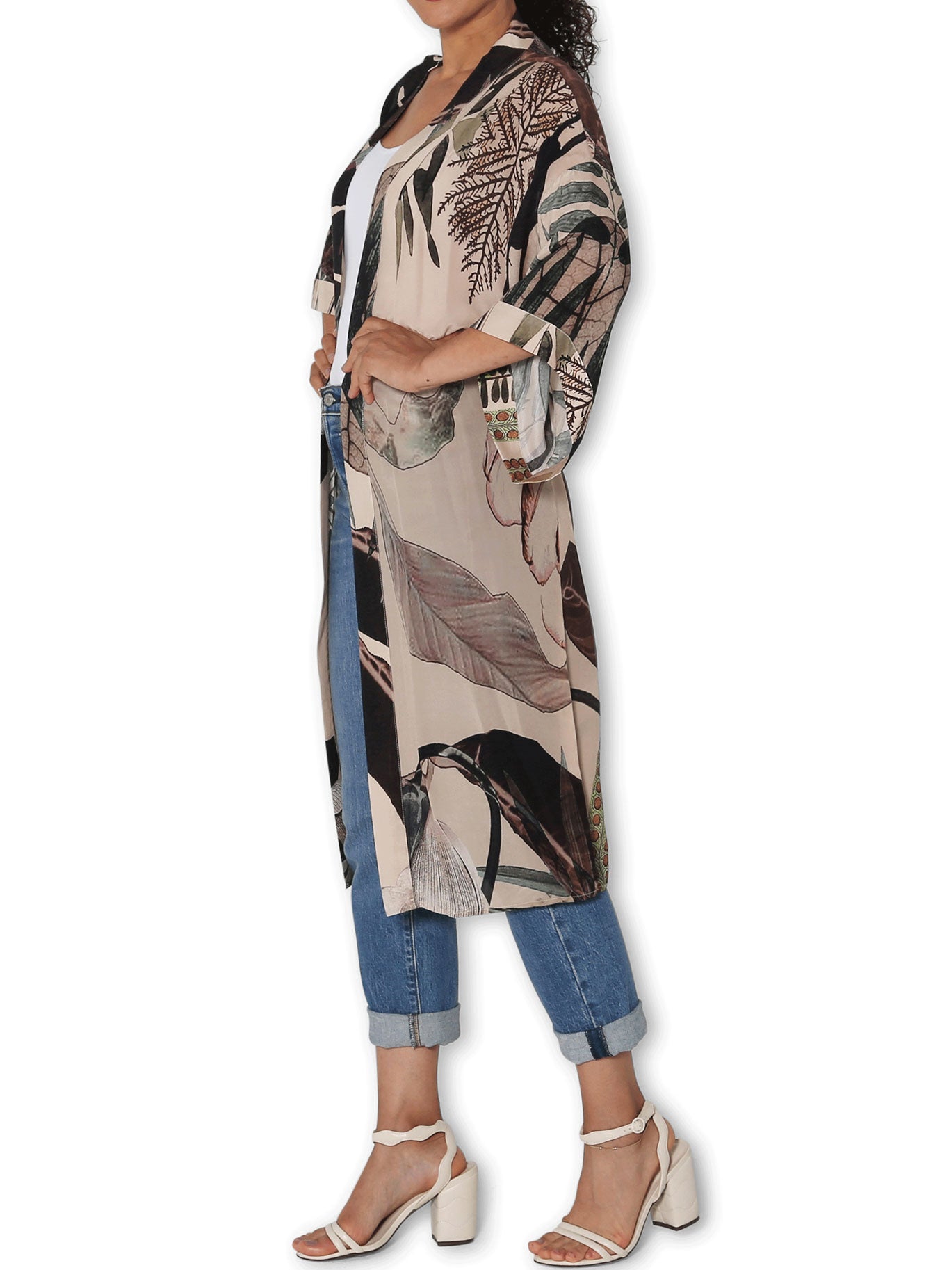 THE ARTISTS LABEL RADIO GARDEN SILK LONG KIMONO