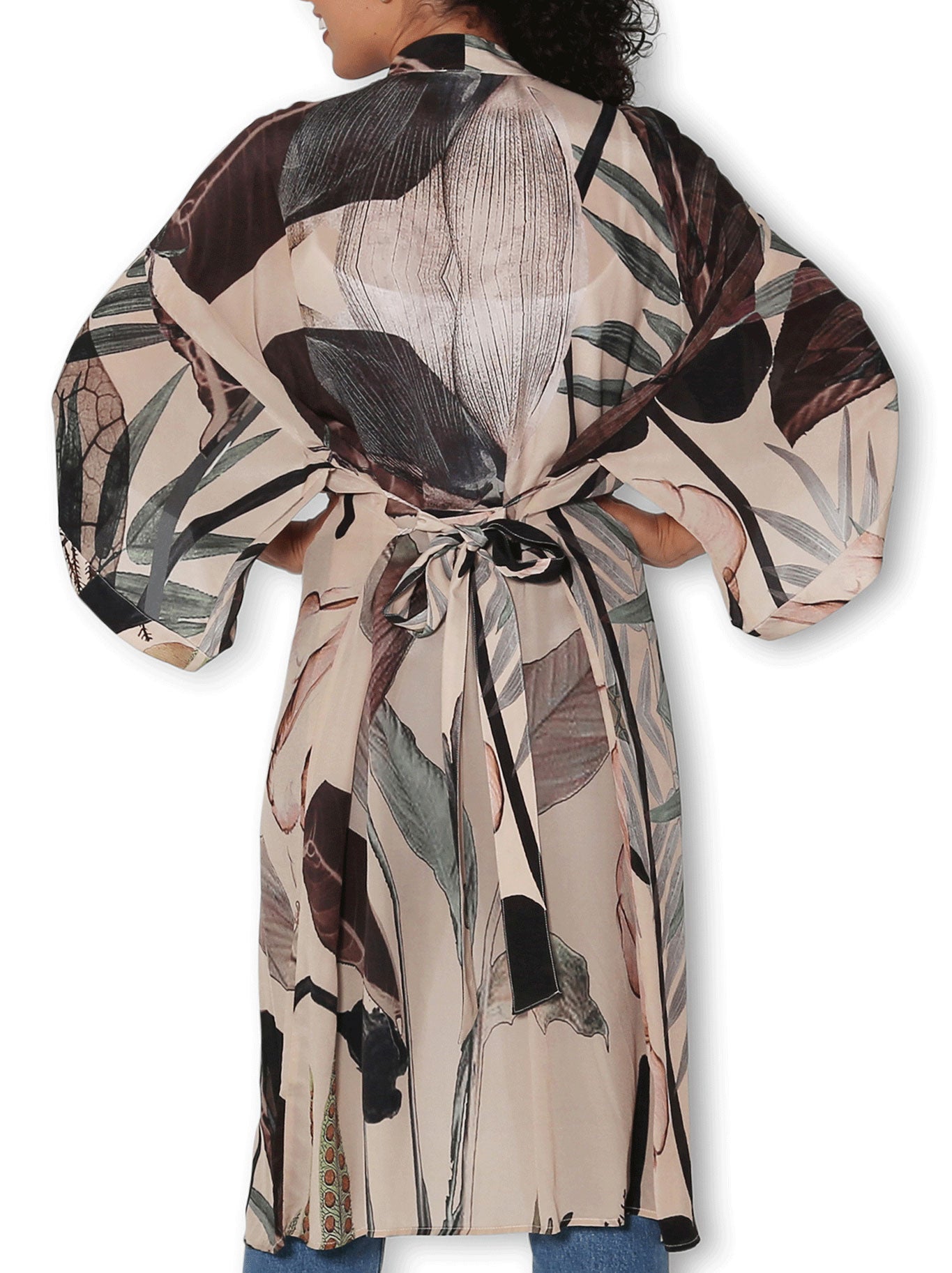 THE ARTISTS LABEL RADIO GARDEN SILK LONG KIMONO