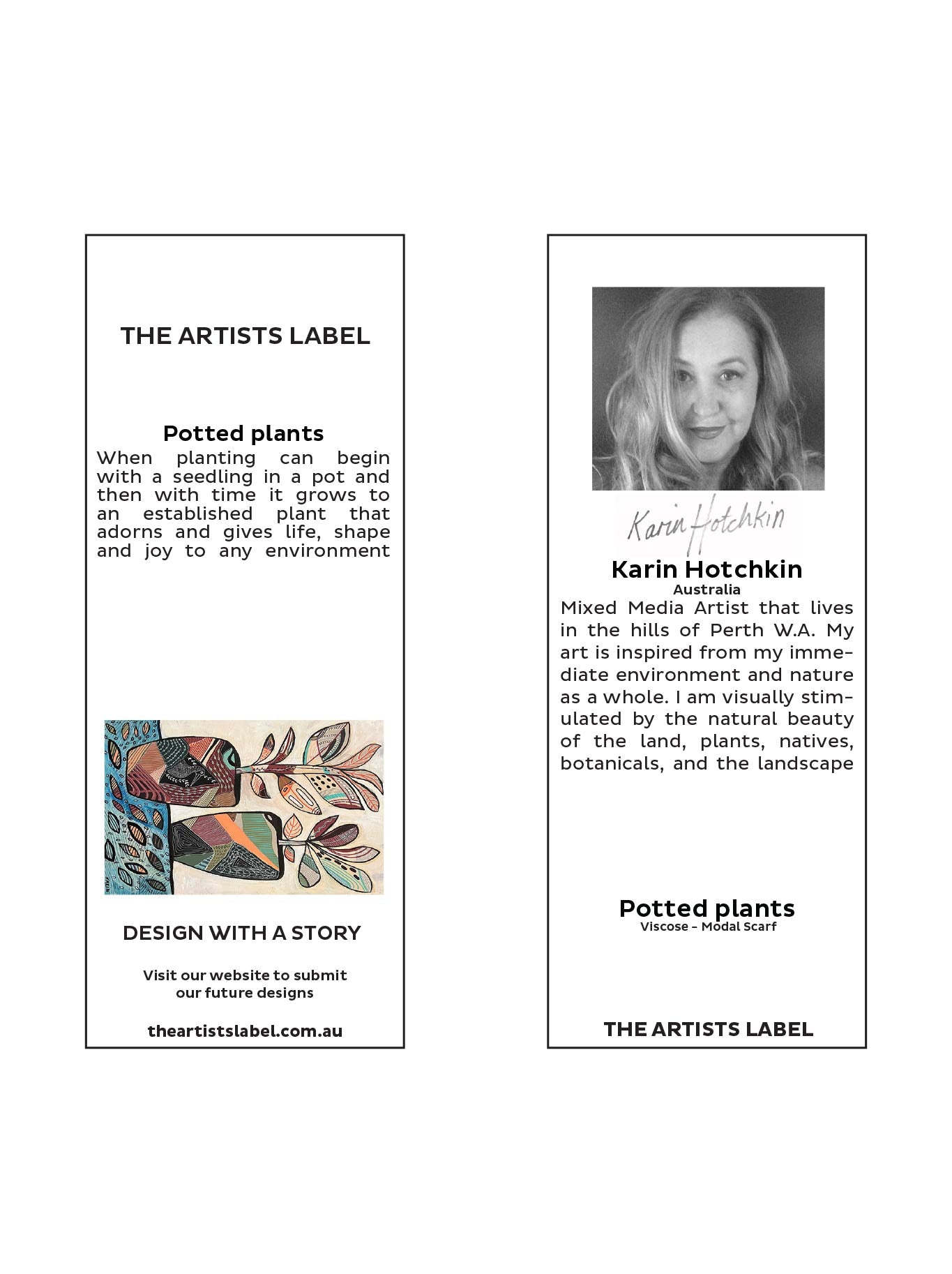 THE ARTIST LABEL POTTED PLANTS SCARF