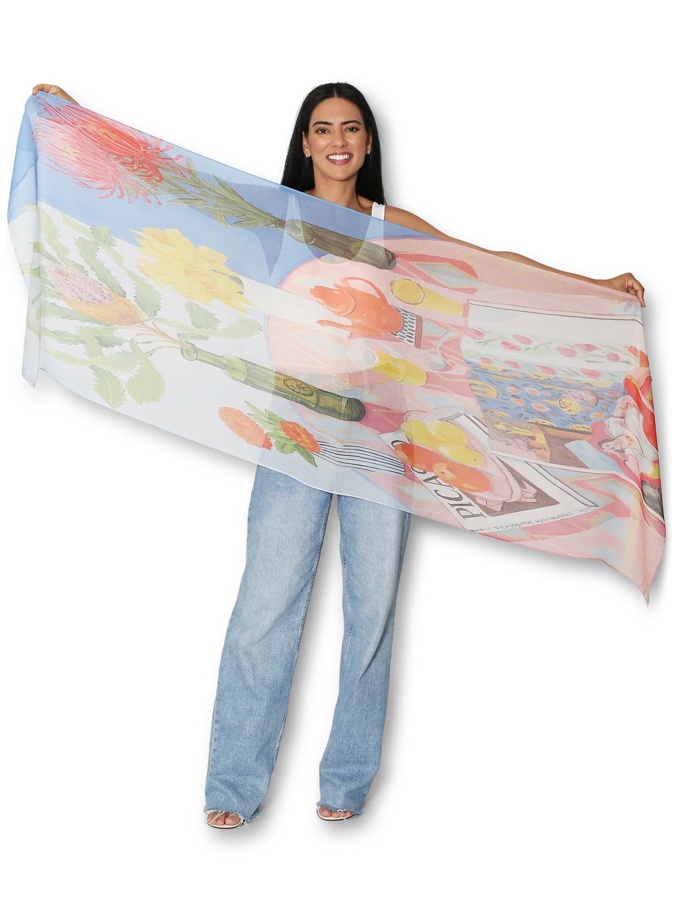 THE ARTISTS LABEL A BLISSFUL HOUR ON IKAT SCARF