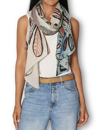 THE ARTISTS LABEL POTTED PLANTS WOOL SCARF