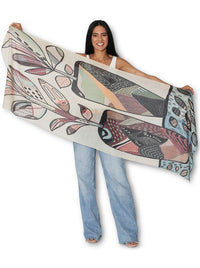 THE ARTISTS LABEL POTTED PLANTS WOOL SCARF