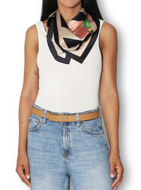 THE ARTISTS LABEL DECO GODDESS SILK SQUARE SCARF