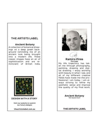 THE ARTIST LABEL ANCIENT BOTANY SILK SQUARE SCARF