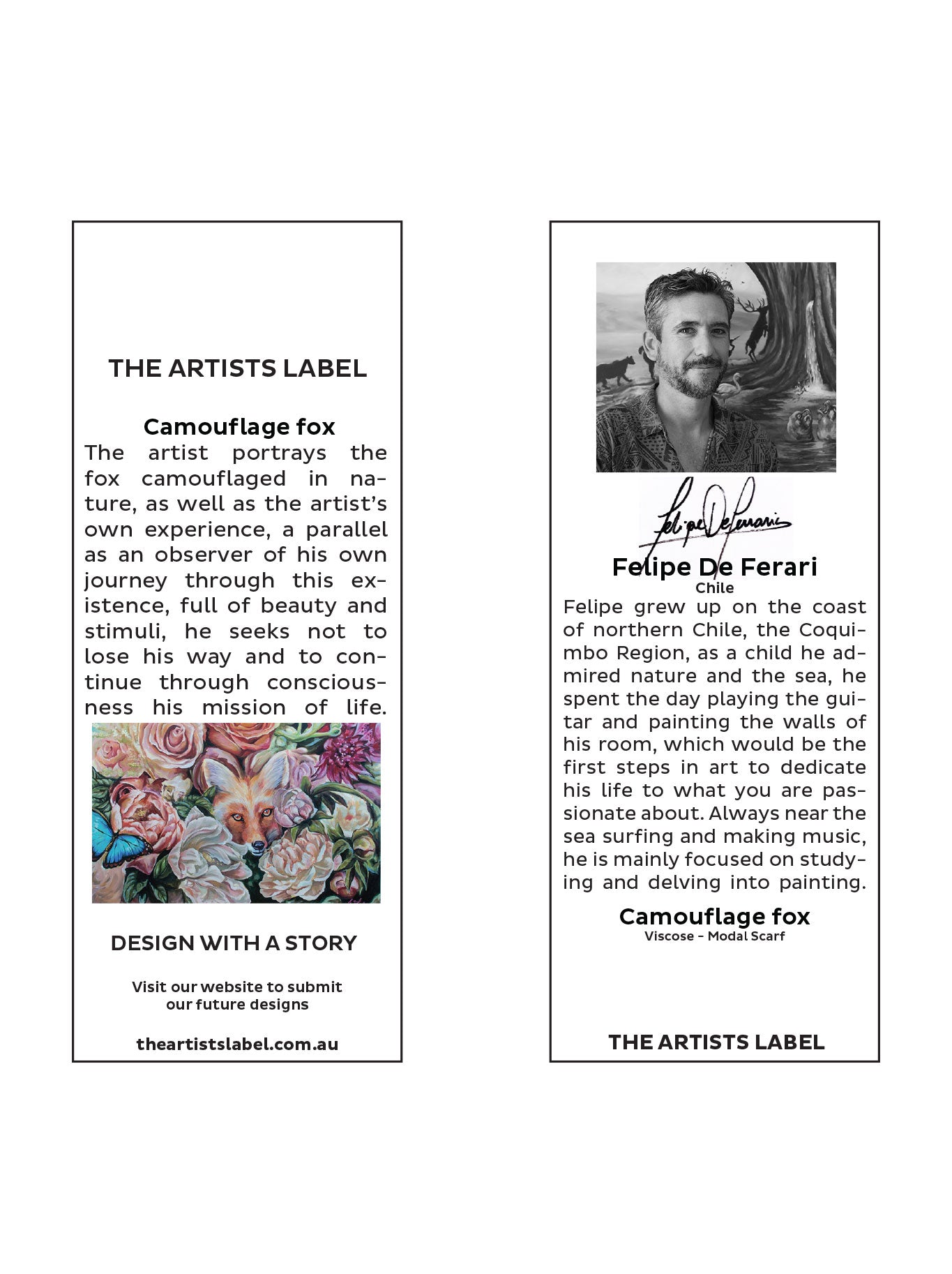 THE ARTISTS LABEL CAMOUFLAGE FOX SCARF