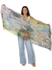 THE ARTISTS LABEL LADY KLIMT SCARF