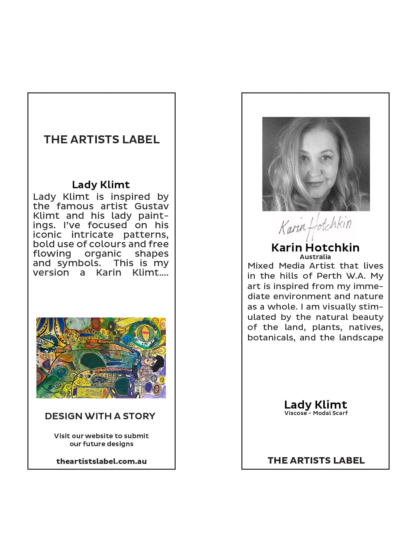 THE ARTISTS LABEL LADY KLIMT SCARF