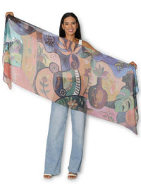 THE ARTISTS LABEL A DAY IN TAHITI SCARF
