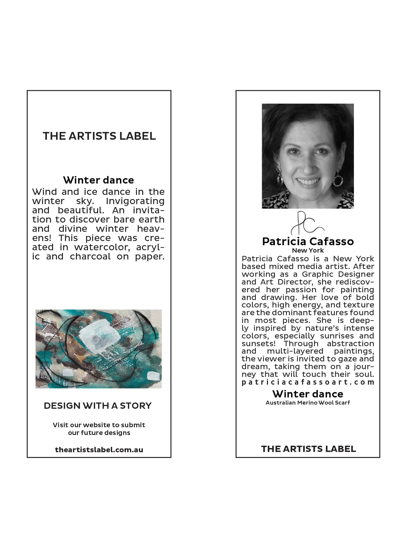 THE ARTISTS LABEL WINTER DANCE WOOL SCARF
