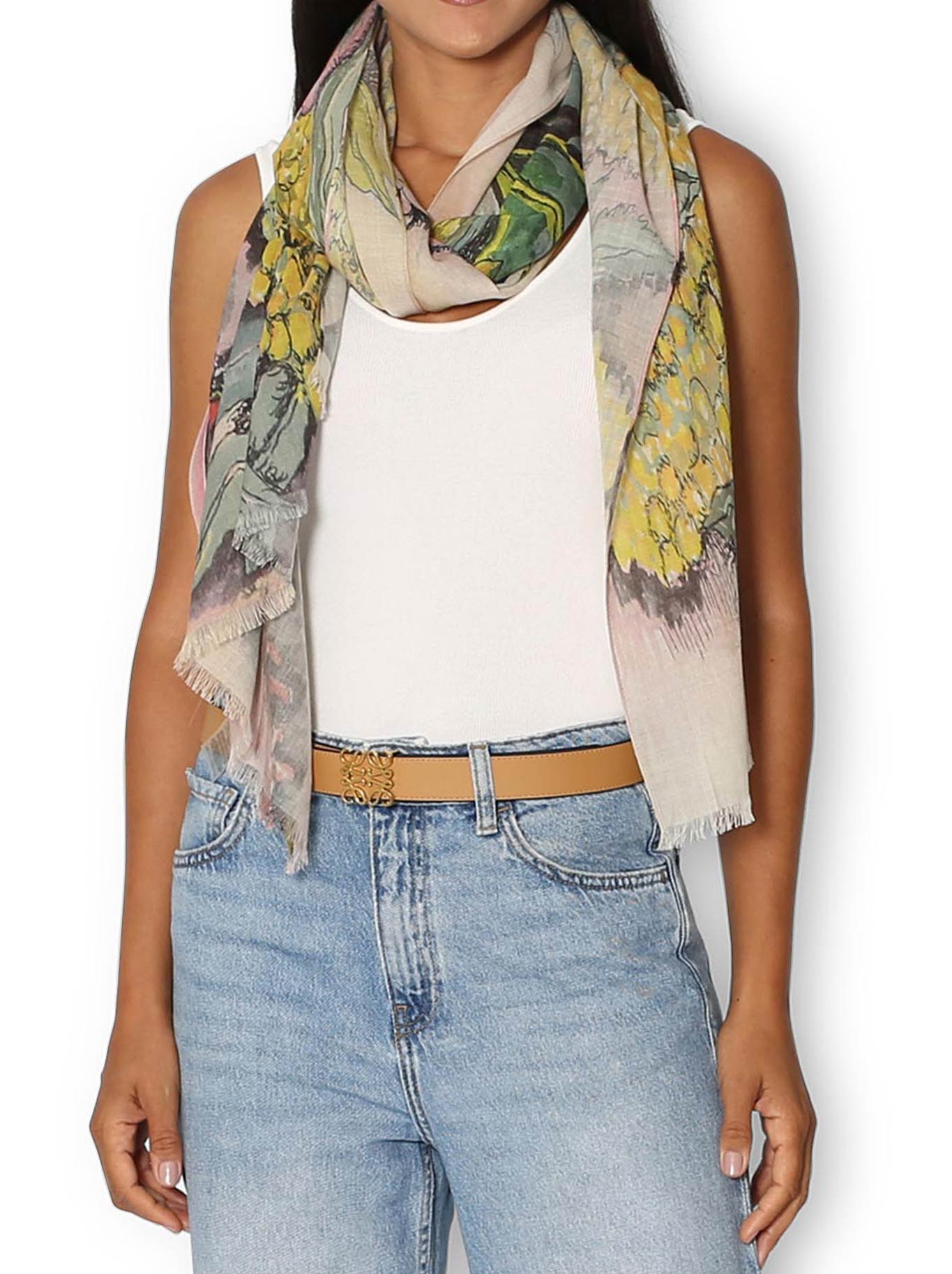 THE ARTISTS LABEL WATTLE BLOSSOM WOOL SCARF