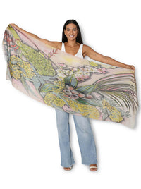 THE ARTISTS LABEL WATTLE BLOSSOM WOOL SCARF