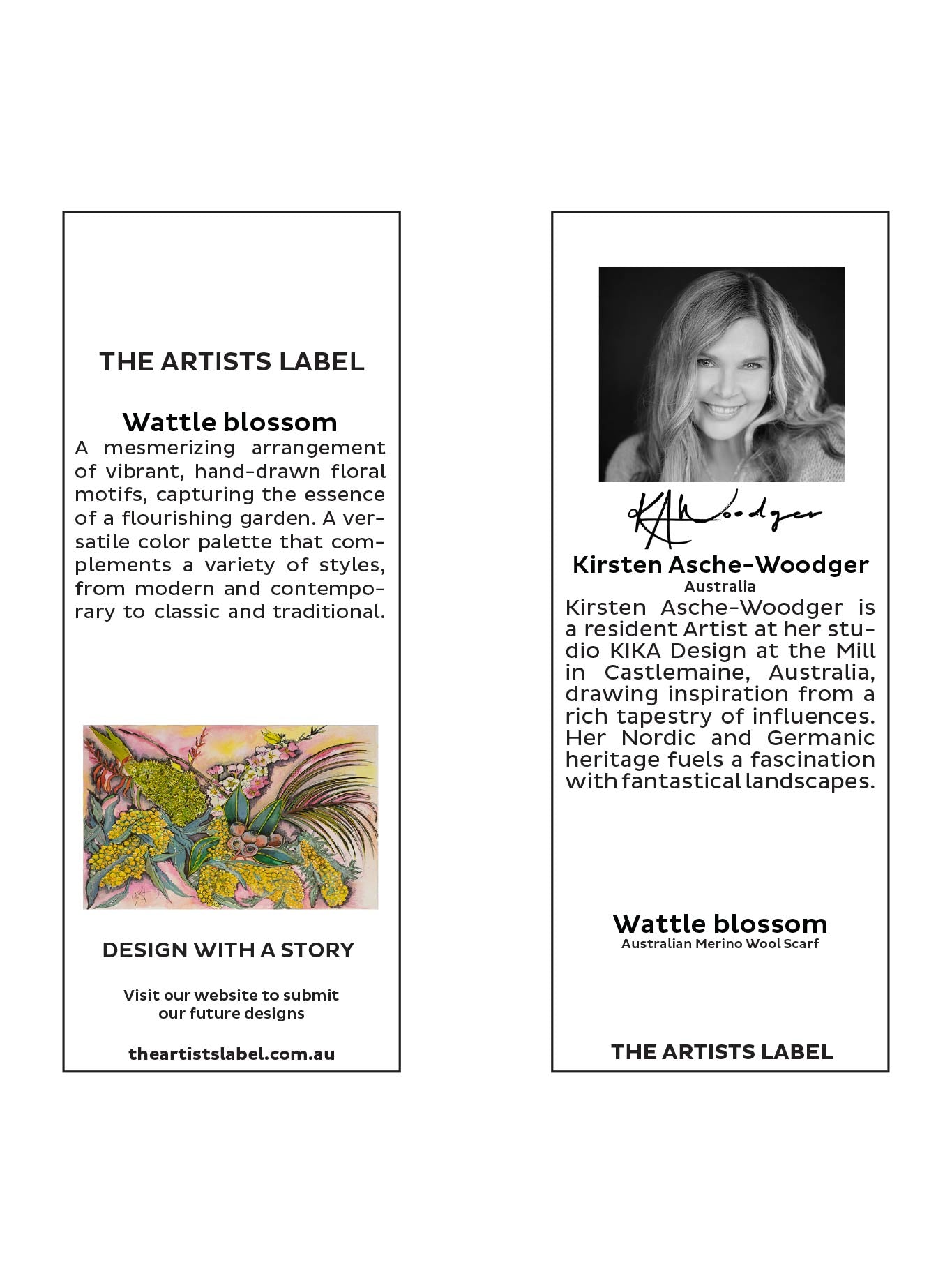 THE ARTISTS LABEL WATTLE BLOSSOM WOOL SCARF