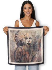 THE ARTISTS LABEL UTSUKUSHII SILK SQUARE SCARF