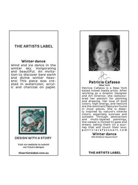THE ARTISTS LABEL WINTER DANCE SILK SQUARE SCARF
