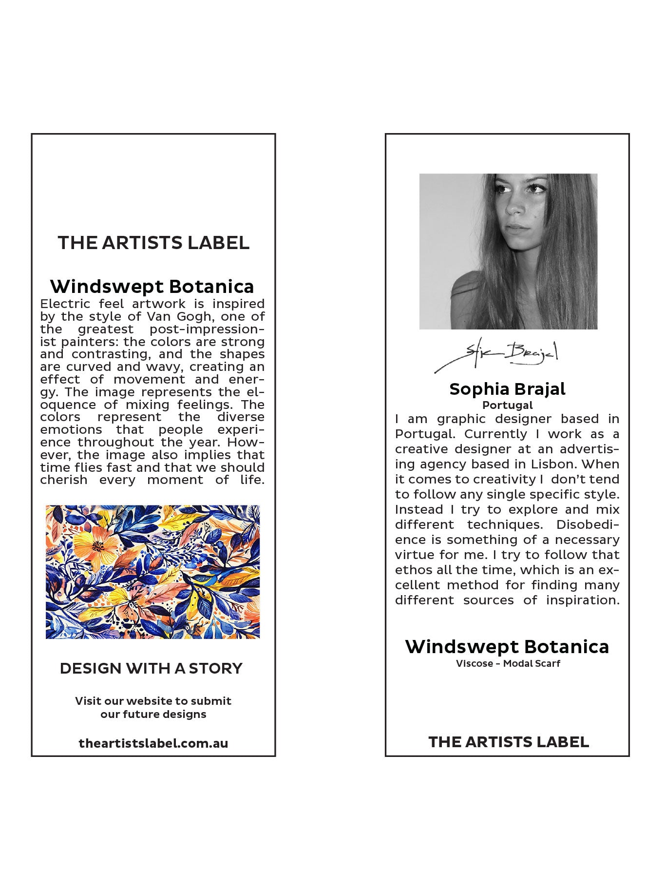 THE ARTISTS LABEL WINDSWEPT BOTANICA SCARF