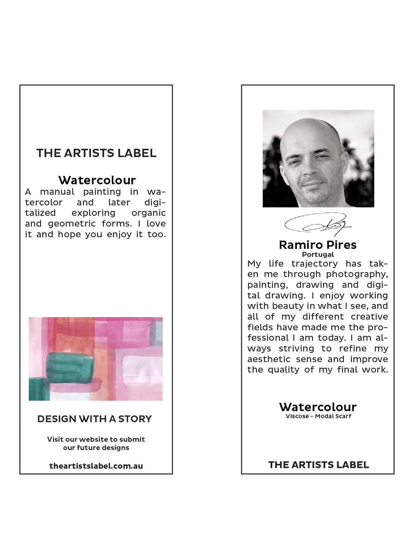 THE ARTISTS LABEL WATERCOLOUR SCARF