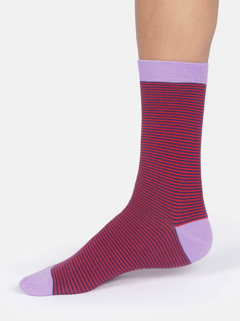 THOUGHT MODAL STRIPE CREW SOCKS