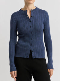 TOORALLIE VARIEGATED RIB CARDI