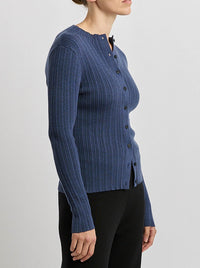 TOORALLIE VARIEGATED RIB CARDI