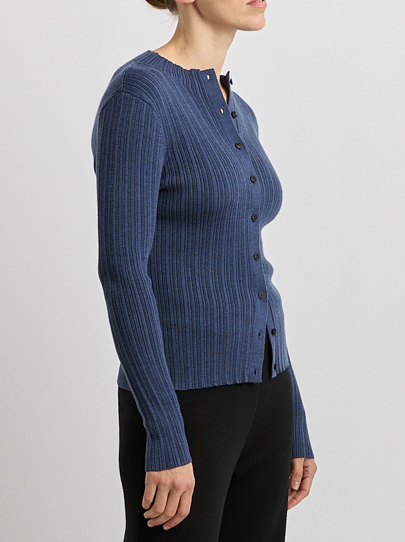 TOORALLIE VARIEGATED RIB CARDI