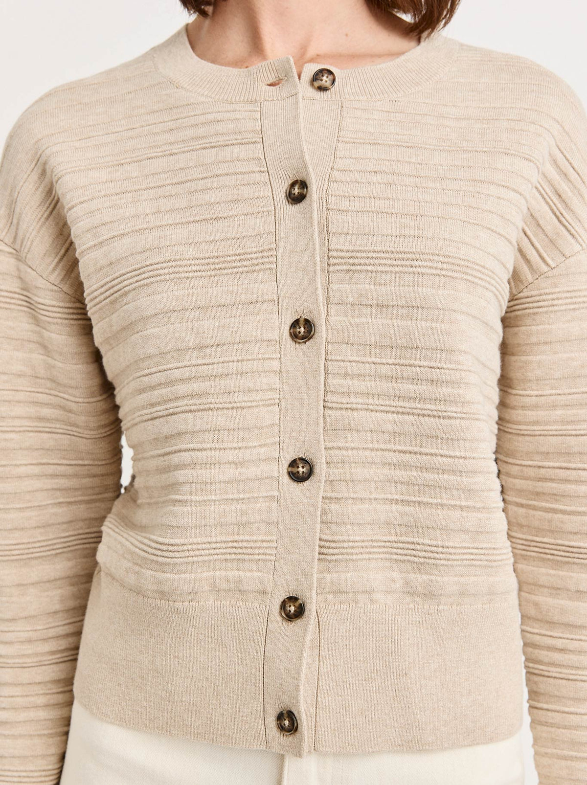 TOORALLIE PARALLEL KNIT CARDI