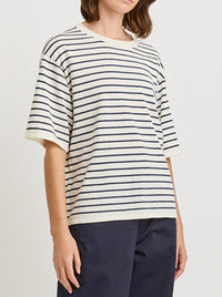 TOORALLIE RELAXED STRIPE KNIT TEE