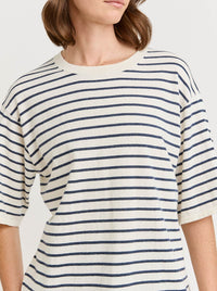 TOORALLIE RELAXED STRIPE KNIT TEE