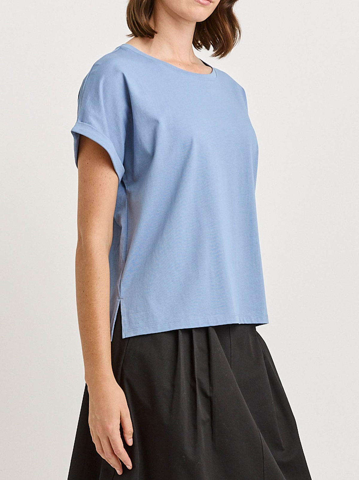 TOORALLIE ROLLED SLEEVE ORGANIC COTTON TEE
