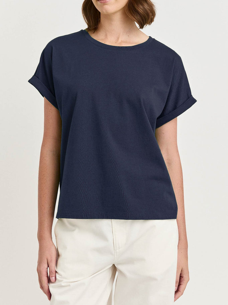 TOORALLIE ROLLED SLEEVE ORGANIC COTTON TEE