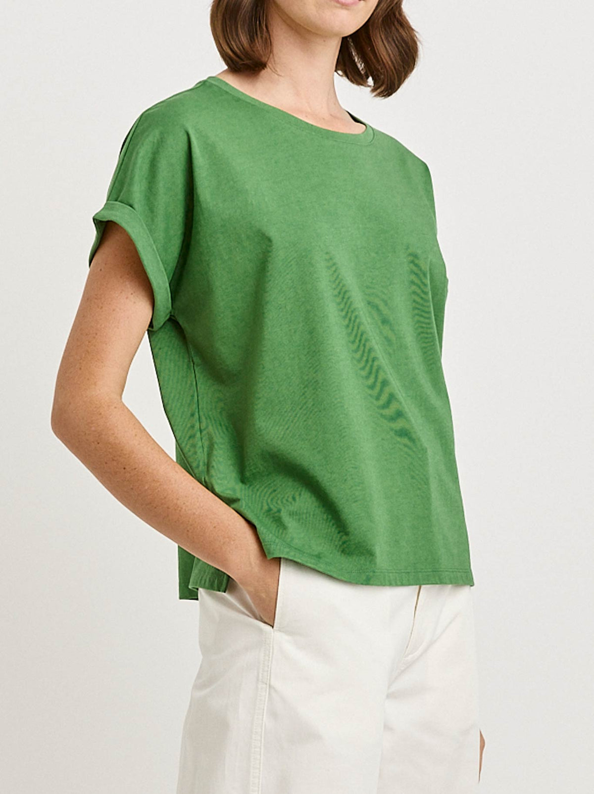 TOORALLIE ROLLED SLEEVE ORGANIC COTTON TEE