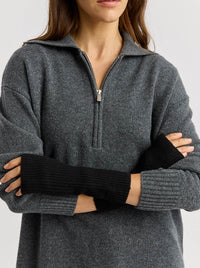 TOORALLIE FINE RIB OPEN MITTEN