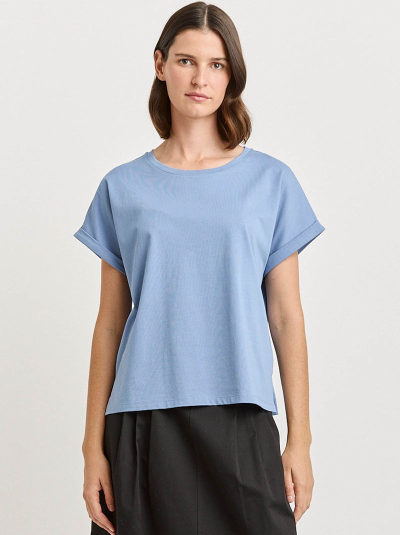 TOORALLIE ROLLED SLEEVE ORGANIC COTTON TEE