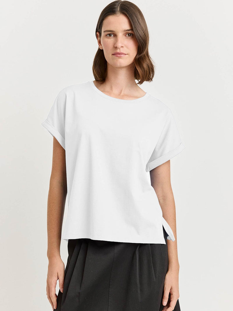 TOORALLIE ROLLED SLEEVE ORGANIC COTTON TEE