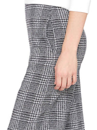 UP! PLAID TECHNO WIDE-LEG CROPPED PANT