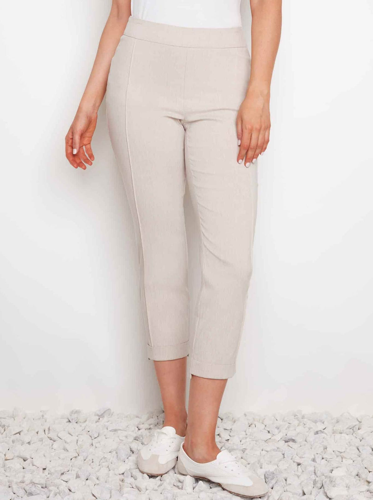UP! TECHNO CUFFED HIGH LOW CROP