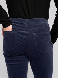 VASSALLI BAY SLIM LEG CORD PULL ON PANT