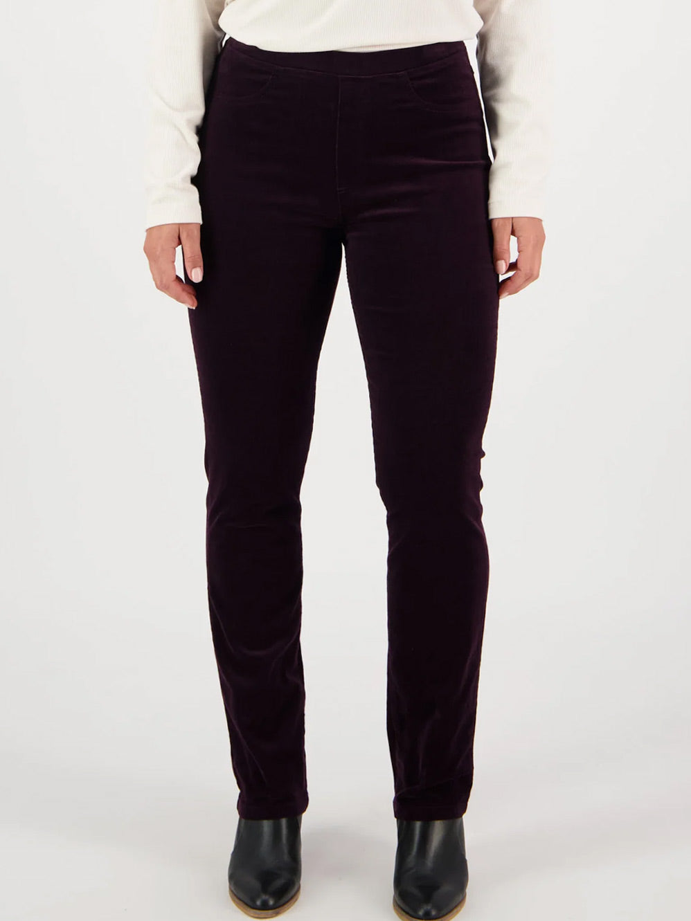 VASSALLI BAY SLIM LEG CORD PULL ON PANT
