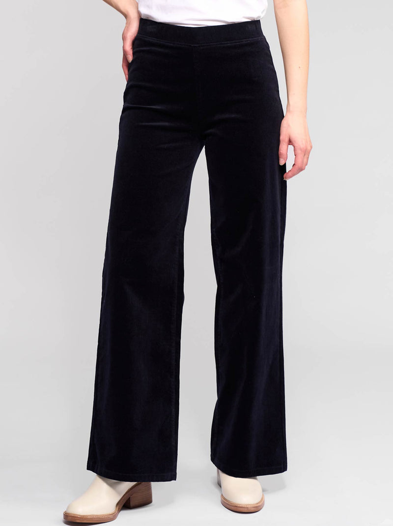 VASSALLI LOFT CORD WIDE LEG PULL ON