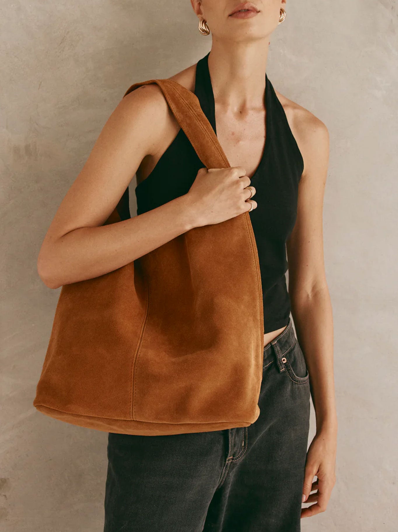 VESTIRSI SIENNA SUEDE HOBO BAG