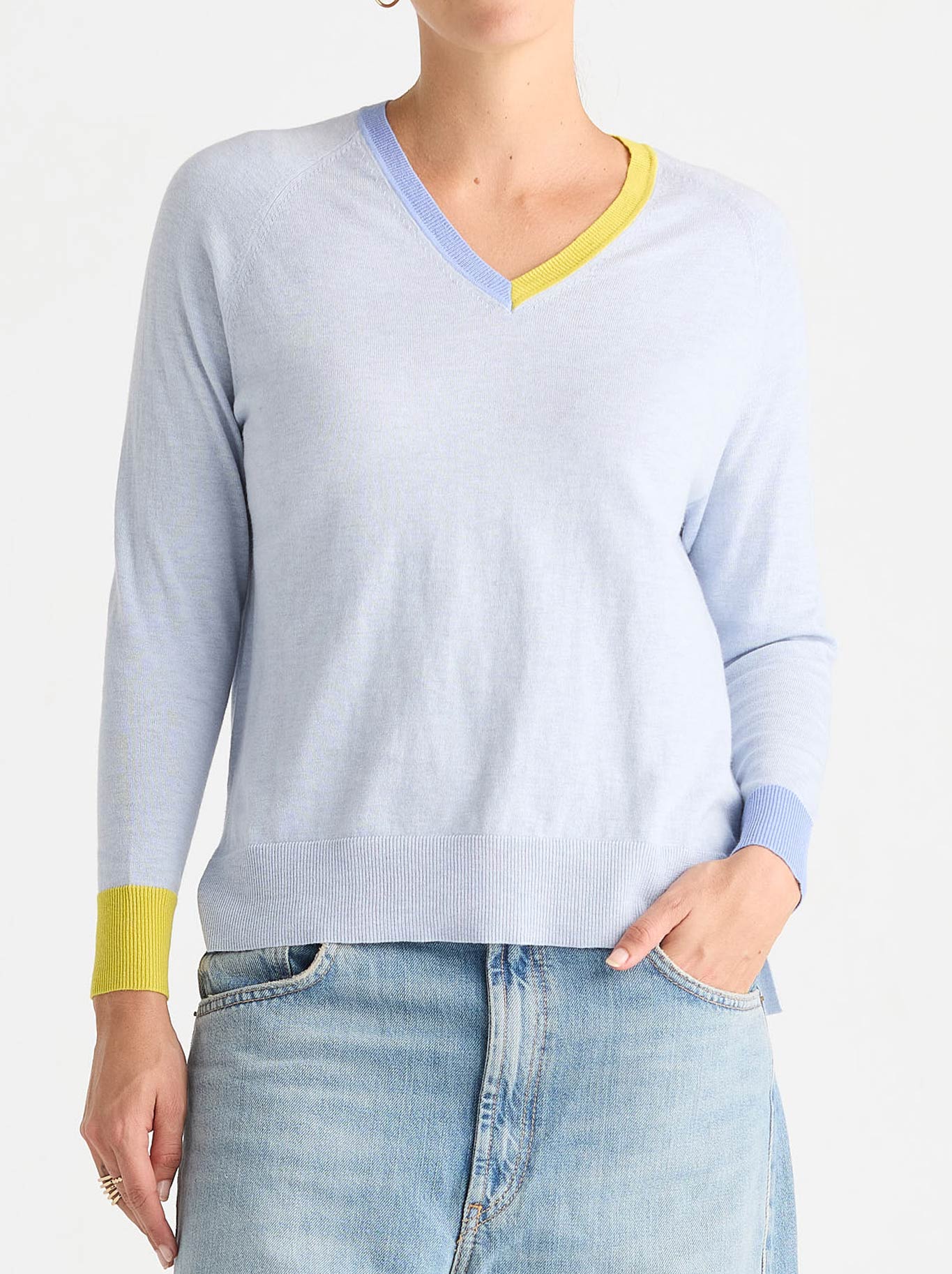 ZAKET & PLOVER V ACCENT KNIT